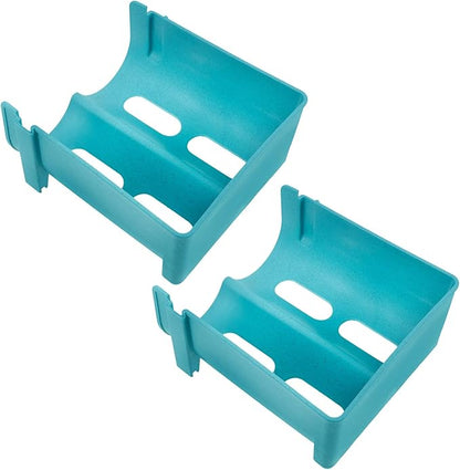 Stackable Can Storage Rack for Refrigerator and Pantry, Blue Plastic Fridge Organizer Holder, 2pcs Soda Can Dispenser for Kitchen Beverage Storage