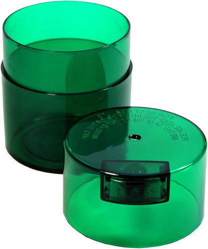 Tightvac - Premium Airtight Herb Storage Container - Holds ½ oz to 3 ounces - Keep Your Herbs and Dry Goods Fresh and Flavorful. Green Tint