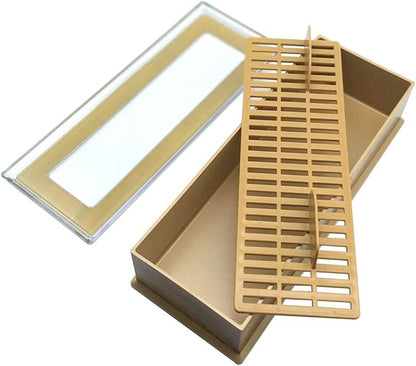 Plastic Utensil Holder With Divider and Lid Tableware Chopsticks Spoon Storage Container Home Dinnerware Storage Box, 10.43 Inch