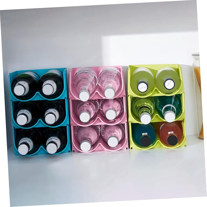 ABOOFAN 3pcs Beer Can Dispenser for Refrigerator Soda Organizer Water Bottle Rack