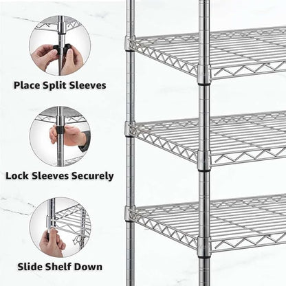 2 Pack Green Additional Wire Shelf for 24"x36" NSF Shelving Units, Replacement Shelves for Wire Rack
