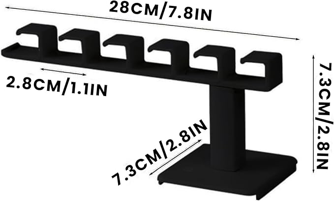 6 Slots Adhesive Hat Hooks for Wall | Multipurpose Black Headband Organizer for Girls & Adhesive Wall Hook for Toy Organization | Plastic Hat Hooks for Wall Adhesive Hat Accessories Holds 12 Hats