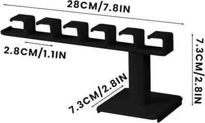 6 Slots Adhesive Hat Hooks for Wall | Multipurpose Black Headband Organizer for Girls & Adhesive Wall Hook for Toy Organization | Plastic Hat Hooks for Wall Adhesive Hat Accessories Holds 12 Hats
