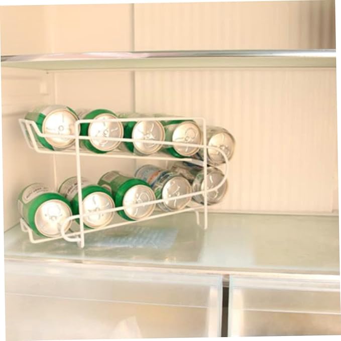 Cabilock 10 Can Fridge Beer Rack Portable Soda Can Holder Storage Shelf for Home Bar