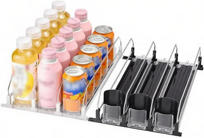Fridge Automatic Can Dispenser Drink organizer for fridge Grab-and-Go, Auto-Restocking(34 x 31 cm)