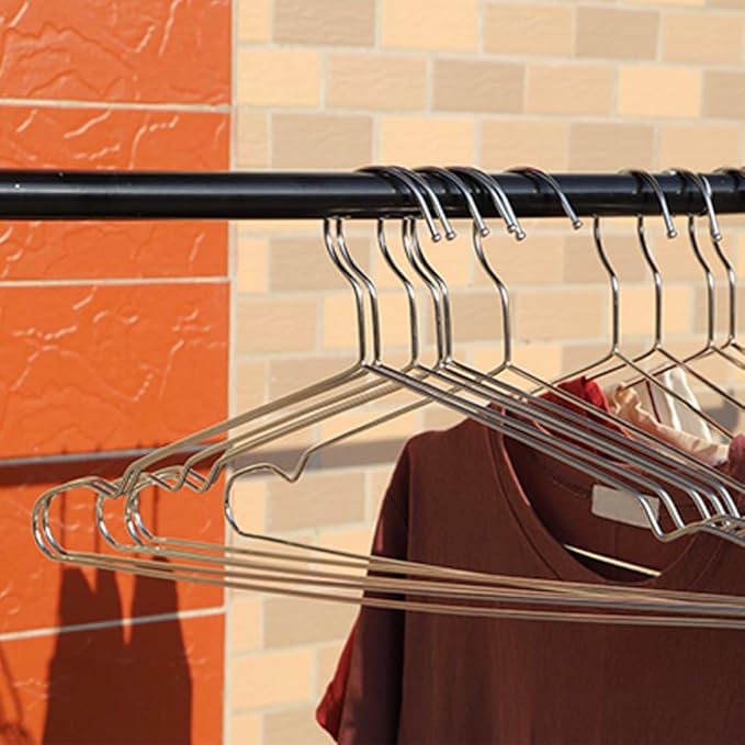 Hangers 20 Pack Metal Heavy Duty Wire Coat Non Slip Hangers Ultra Thin