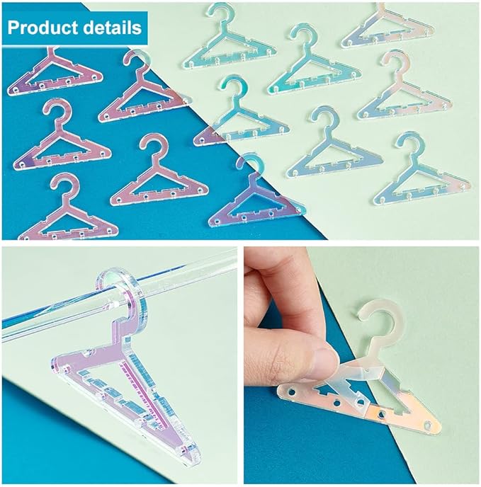 PH PandaHall 30pcs Earring Holder & Necklace Mini Hanger Rack Jewelry Display Organizer Acrylic Ear Studs for Retail Show Personal