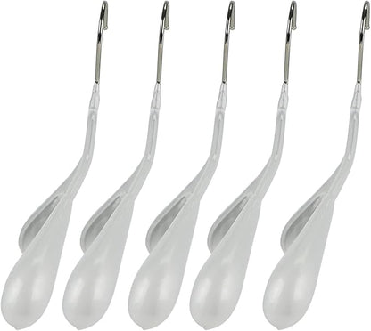 Mawa by Reston Lloyd BodyForm Series Non-Slip Space-Saving Clothes Hanger with Bar for Pants, 16-1/2", Style 42/LS, Set of 6, White