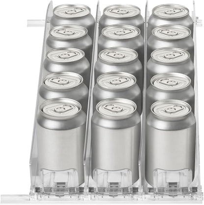 Trademark Innovations Canned Drink Dispenser for Fridge, Soda Can Organizer, Drink Storage for Refrigerator