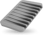 Anwenk Soap Dish for Shower Waterfall Soap Holder Soap Tray Soap Saver Drainer Flexible Silicone for Shower/Bathroom/Kitchen/Counter Top,Keep Soap Bars Dry Clean,Easy Cleaning- Grey, 1Pack