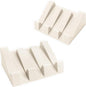 Silicone Soap Dish (USA Patented) Self Draining Bar Soap Holder for Shower Bathroom Sink, Drying Soap Dish Tray Sponge Holder Easy Cleaning Soap Saver Travel Accessories (Beige, 2)