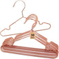 Rose Gold Metal Wire Baby Children Kids Hangers,30 Pack Non Slip Toddler Infant Clothes Hangers,12.5" Heavy Duty Space Saving Display Storage Shirt Coat Slacks Hangers