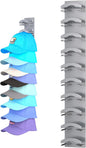 Hat Organizer for Baseball Caps, Hat Rack for Wall with Strong Adhesive Hold up to 10 Hats, Hat Hanger Holder Display for Door Closet, Cap Organizer Storage Multilayer Two Mounting Option(Grey)
