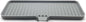 Silicone Soap Dish Tray and Sponge Holder with Drain Chute, Rectangular, Kitchen and Bathroom Sink Organizer (Grey, 12"x4")
