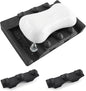 Silicone Soap Dish,Self Draining Soap Holder Perfect for Shower,Bathroom Sink,Kitchen Sink & Travel,Non-Slip Bar Soap Holder Extend Soap Life,Keep Soap Bars Dry & Easy Cleaning NBlack-1Pcs