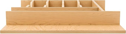 Rev-A-Shelf Natural Maple Right Size Utensil Insert Home Storage Kitchen Organizer 8 Compartment Drawer Accessory, 16-1/4" x 19-1/2", 4WCT-21SH-1