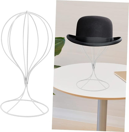 Garneck 1pc Wrought Iron Hat Rack Table Top Display Stand Black Desk Organizer Portable Tripod Wig Storage Stand Hat Shaping Rack Wig Holder Displaying Iron Hat Stretcher Display