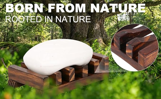 30Pack Wooden Soap Dish for Shower Bulk Soap Holder Savers Wood Draining Tray Case for Bathroom Kitchen Travel Sponge Shampoo Sink,Hand Craft