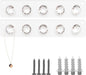 2 Pack Necklace Holder, Acrylic Wall Mount Jewelry Organizer with 5 Hooks for Bracelets, Necklaces and Keys