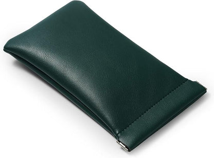 PU Leather Jewelry Travel Pouch Bag Leather Sunglasses Pouch Christmas,Wedding Party Favor Gift Bag(Dark Green)