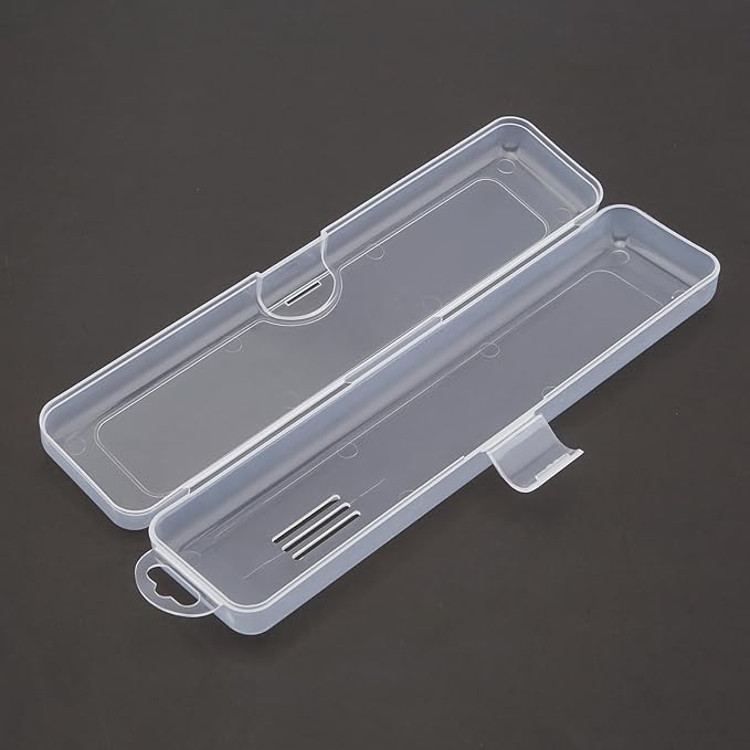Transparent Tableware Storage Case, Portable Flatware Utensil Box, Clear Cutlery Organziers Container for Travel Camping Picnic (7.8 x 1.8 x 1.1 inch)