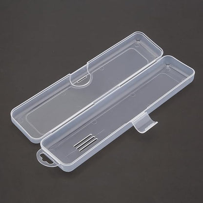 Transparent Tableware Storage Case, Portable Flatware Utensil Box, Clear Cutlery Organziers Container for Travel Camping Picnic (7.8 x 1.8 x 1.1 inch)