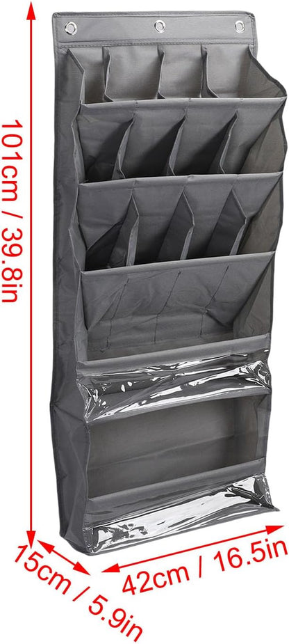 Yosoo Health Gear Pockets Over The Door Shoe Hanging for Closet, Premium Clear Rack Space Saving Storage Holder, Closet Hanger, Hangs on Closets Shoes, Accessories Door, Shoes Organizers Holder