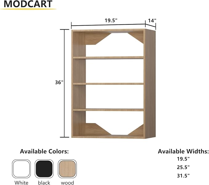 Short Tower Closet Unit, Modular Closet System, Wood Closet System Organizer with Storage for Walk In Closets, Clothing Rack Wardrobe for Hanging Clothes, Bedroom, Wood, 19.5"W