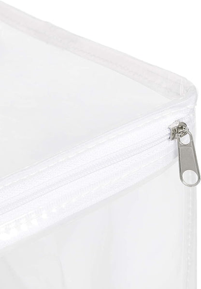 Amazon Basics Clear Zippered Storage Bags for Closet Organization, Stackable Clothing and Linen Storage Containers, 3-Pack