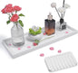 Bloss Counter Tray Set for Bathroom/Kitchen - 15.7" Silicone Tray for Kitchen Countertop, Soap and Sponge Holder, Bathroom Vanity Traty for Perfume,Jewelry,Candle,Key Tray