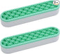2 PCS Multi-Purpose Cosmetic Storage Box, Desktop Organizers Silicone Make Up Brush Storage Stand, Desktop Storage Box for Eyeliner Pencil, Art Supplies, Painting Brush (Green)