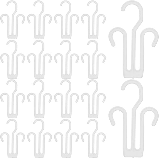Veemoon 30pcs Plastic Shoe Storage Hooks Slipper Drying Rack Shoe Hanger Organizer White Thickened Hooks for Home Bathroom Closet Hanging