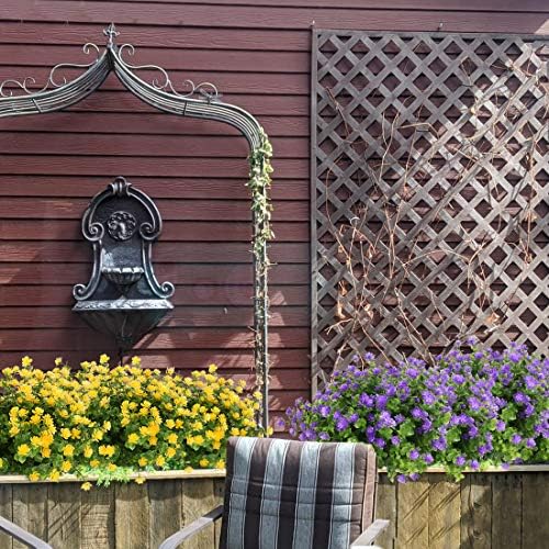 6 Bundles Artificial Flowers, Fake Artificial Greenery UV Resistant No Fade Faux Plastic Plants for Wedding Bridle Bouquet Indoor Outdoor Home Garden Kitchen Office Table Vase (Yellow) - Image 6