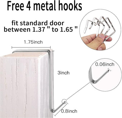 Extra Large Hanging Crystal Clear Over Door Shoe Organizer, Closet Shoe Rack with 12+6 Pockets, 8 Hooks, Grey (59"x 21.6")