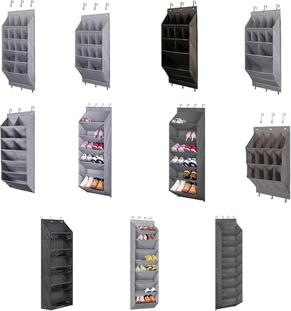The Door Shoe Organiser Door Rack with Multi Pockets for Multi Pairs of Shoes Hanging Cabinet Hanging Organiser Rack