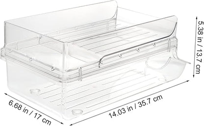 Zerodeko Freeze Beverage Holder Can Organizer for Fridge Plastic Soda Can Organizer Rack