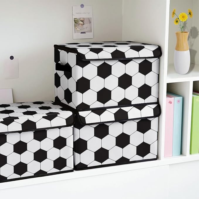 Stackable Clothes Storage Bins with Lids,Closet Organizers Fabric Cat Printing Box for Home and Office,Blanket Clothes Organizers,Under Bed Storage Containers 3 Pack.