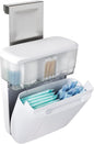 YouCopia DoorStash Toiletry Organizer, Hanging Bathroom Cabinet Door Organizer with 3 Adjustable Compartments and Covered Lid for Accessory Organization