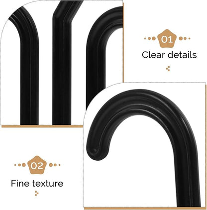 Ciieeo 20pcs Black Plastic Shoe Hooks for Hanging Sandals and Slippers, Shoe Drying Rack Hangers for Home and Retail Storage Organizer