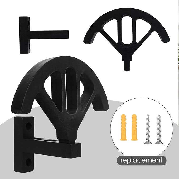 Wall mounted wooden cowboy hat rack, adjustable western cowboy hat rack, used for wide brimmed hats, hat storage, black, for closet entrances, bedrooms, offices