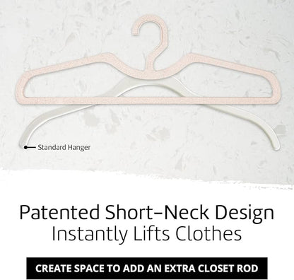 Higher Hangers BioHangers, Sustainable Flaxseed Space Saving Clothes Hangers, Premium Closet Organizers for College Dorms, RVs, & More, Reduces Wrinkles & Clutter, Standard 17", 40 Pack