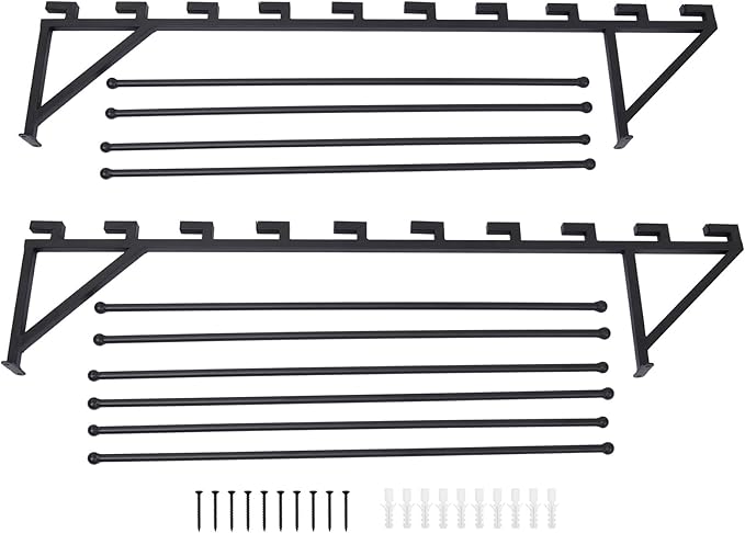Wall Mounted Scarf Display Rack 10 Layer Wall Wrapping Paper Ribbon Organizer Retail Display Scarf Rack Scarf Tie Belt Towel Rack for Retail Shops, Workspaces