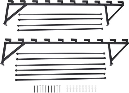 Wall Mounted Scarf Display Rack 10 Layer Wall Wrapping Paper Ribbon Organizer Retail Display Scarf Rack Scarf Tie Belt Towel Rack for Retail Shops, Workspaces