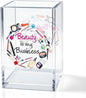 Beauty is My Business Acrylic Cosmetic Holder, Funny Makeup Brush Holder Gifts for Cosmetologist Makeup Lover Women Girls, Christmas Birthday Gifts for Daughter Niece Sister BFF