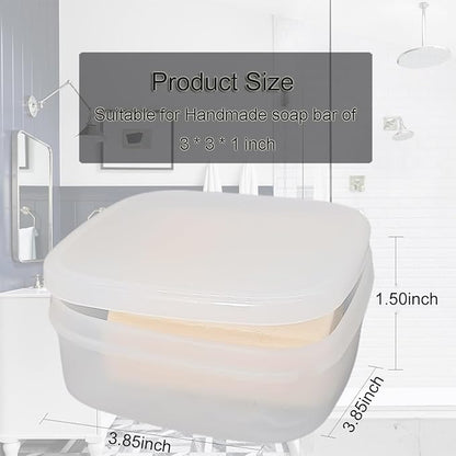Travel Soap Dish, Soap Box Case with Bar Soap Saver Pad Portable Soap Rest for Bathroom Shower Home Outdoor Gym Fitness Vonpri (Translucent 1Pack)