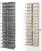 Whitmor Over The Door Shoe Shelves - 26 Sections - Crosshatch Gray Over the Door Shoe Shelves