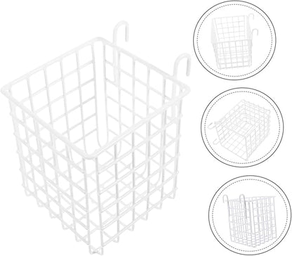 Mobestech 4pcs Hanging Basket Sturdy Iron Storage Rack for Kitchen Organizing Over Door Cabinet Basket for Utensils and Toiletries Design