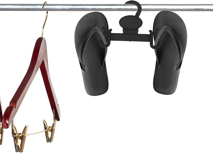 Luxshiny Shoe Drying Hanger 20pcs Slipper Hook Hangers Double Hook Organizer for Home and Shop