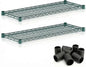 2 Pack Green Additional Wire Shelf for 14"x36" NSF Shelving Units, Replacement Shelves for Wire Rack