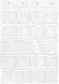 Premium Over Door Shoe Organizer, White, 20 Pockets, Heavy Duty Hanging Storage Rack with Metal Hooks for Closet, Bathroom, Dorm, Space Saving Solution for Shoes, Accessories, Toys